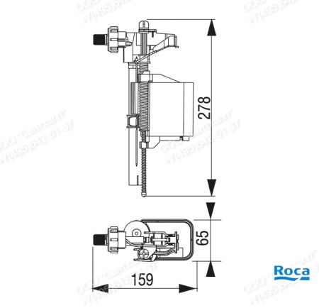 Клапан наполнения для инсталляции Roca  7890838000 ROCA